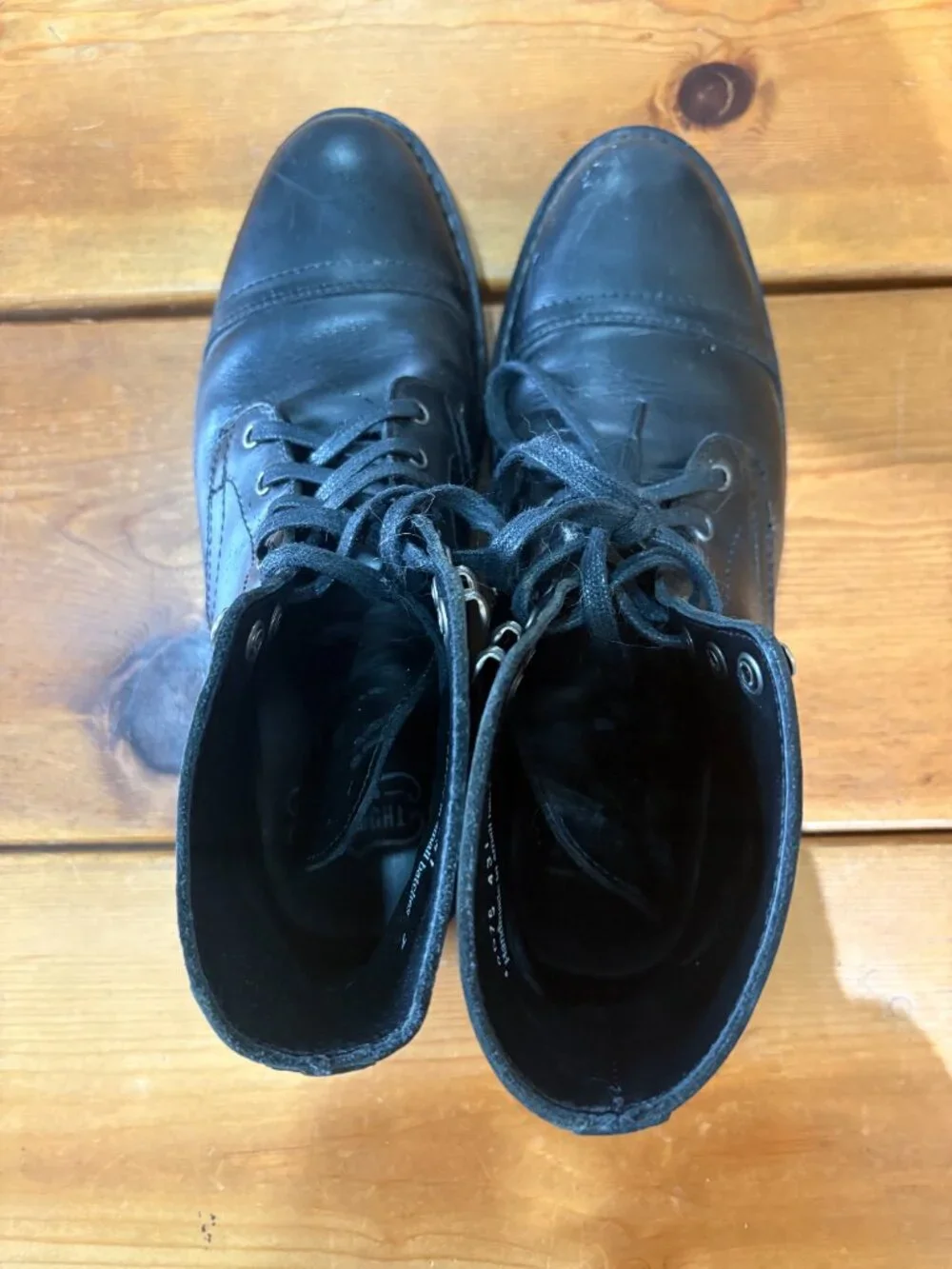 Thursday Boots Black Leather Men's Boots Size 8.5